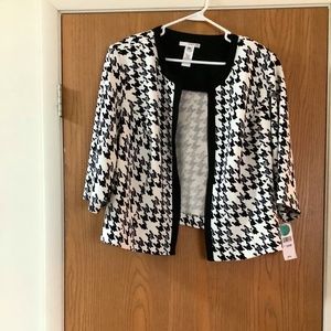 NWT Studio One Black & White Jacket Size 20W